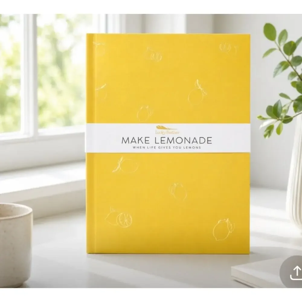 Lucky Feather Yellow Lemonade Notebook New,